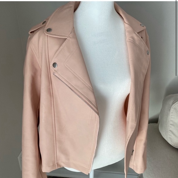 ❤️SOLD ❤️ Lauren Conrad Pink Faux Leather Jacket - Picture 1 of 4
